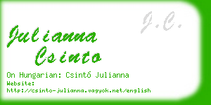 julianna csinto business card