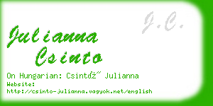 julianna csinto business card